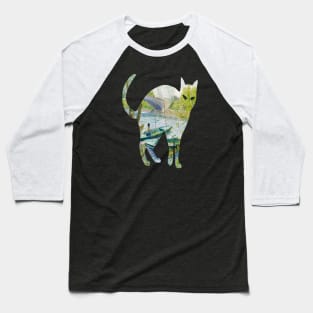 Cat Vang Gogh Fishing in Spring Baseball T-Shirt